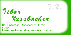 tibor nussbacher business card